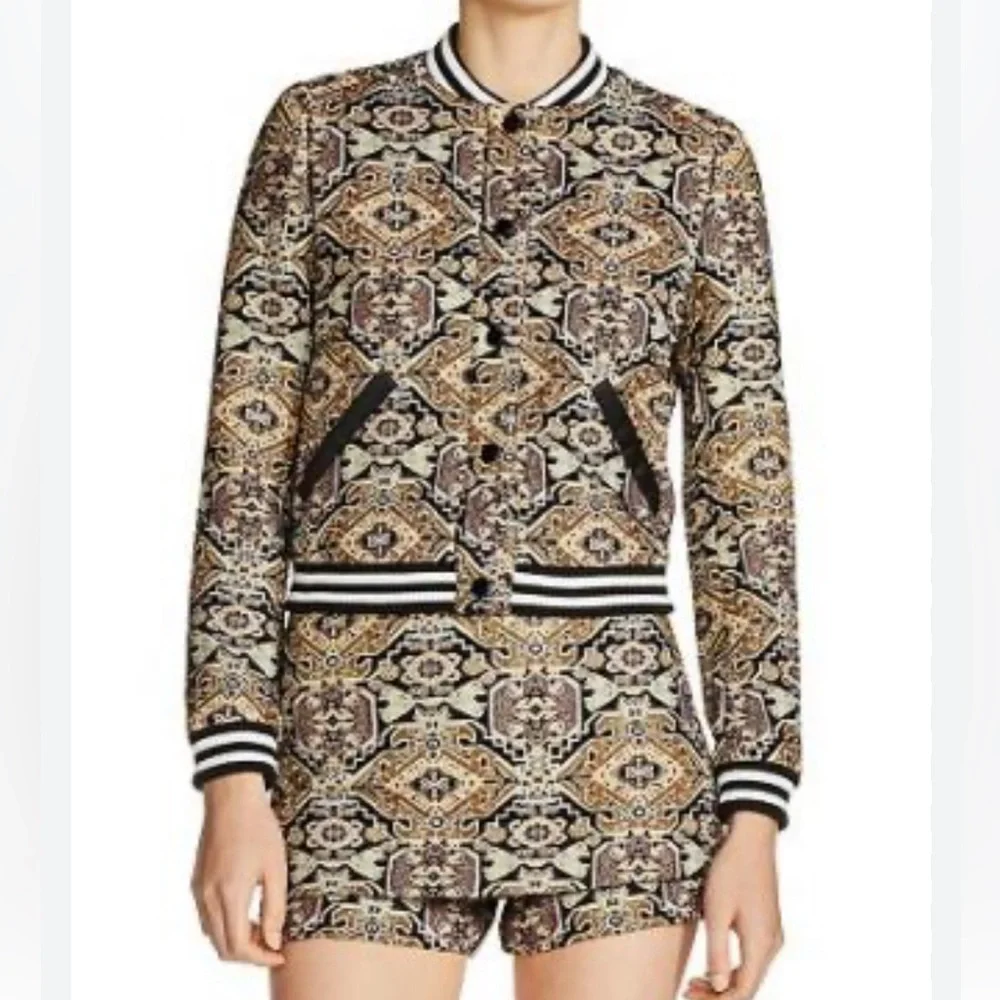 Maje - BASLIRA TAPESTRY-INSPIRED JACQUARD BOMBER JACKET - Picture 3 of 14
